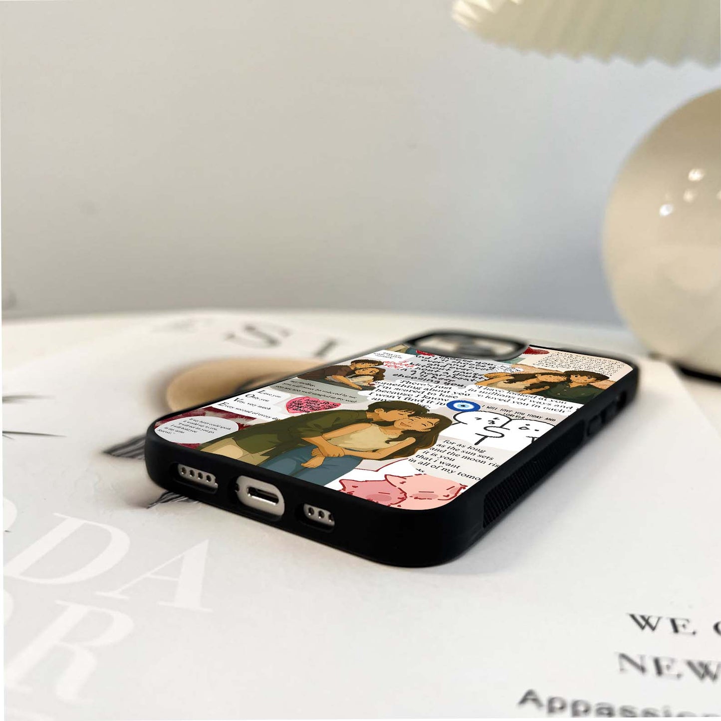 Love Quotes Collage Glass Case