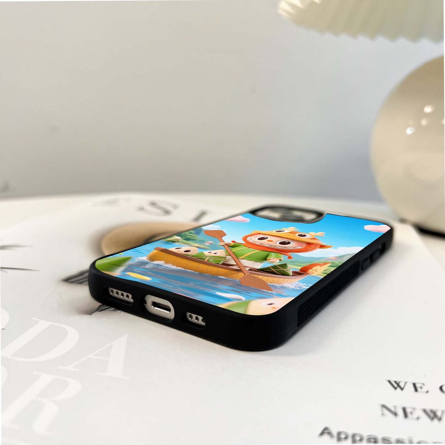 Labubu With Boat Glass Case