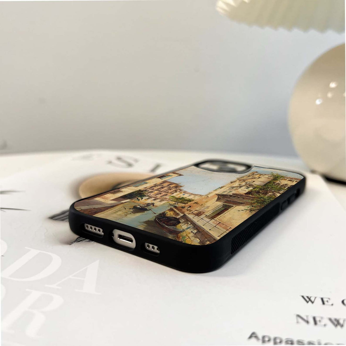 Venice Canal Scene Glass Case