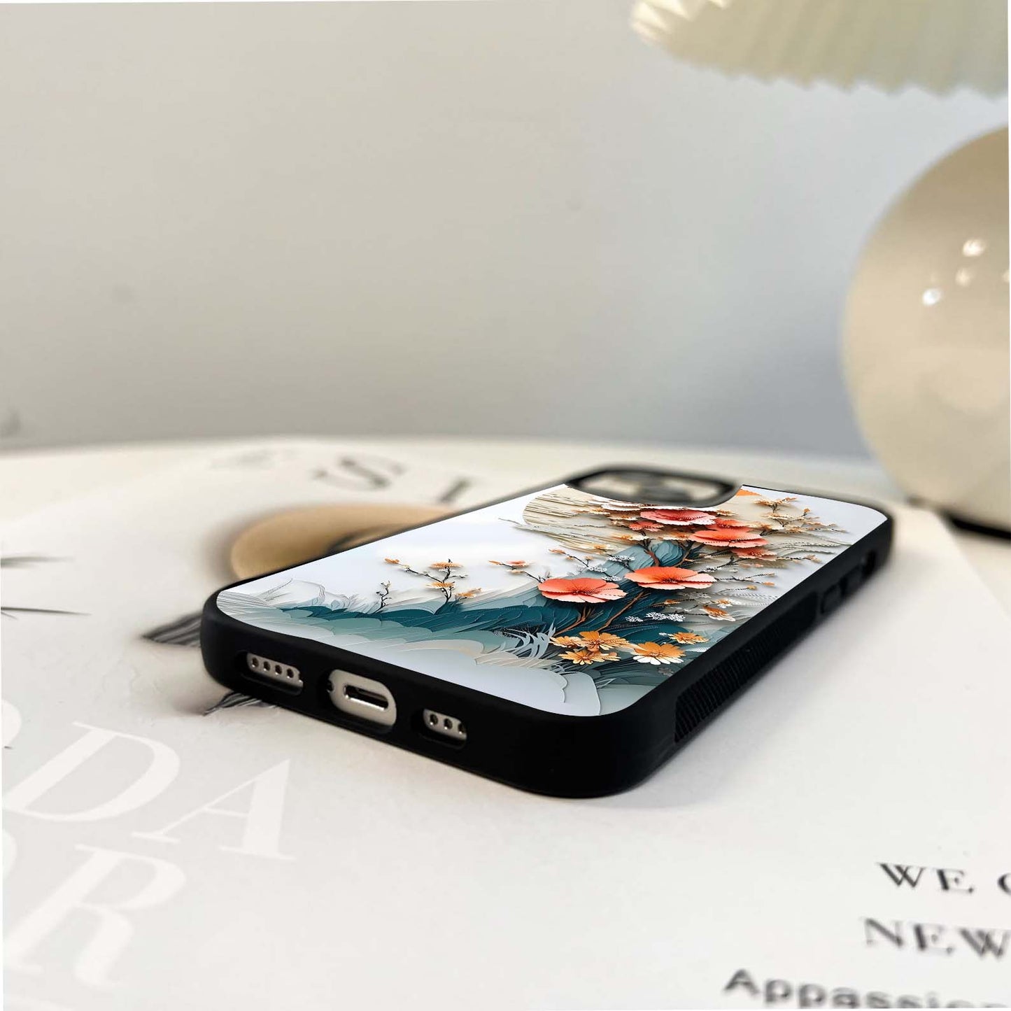 Paperic Hibiscus Scenery Glass Case