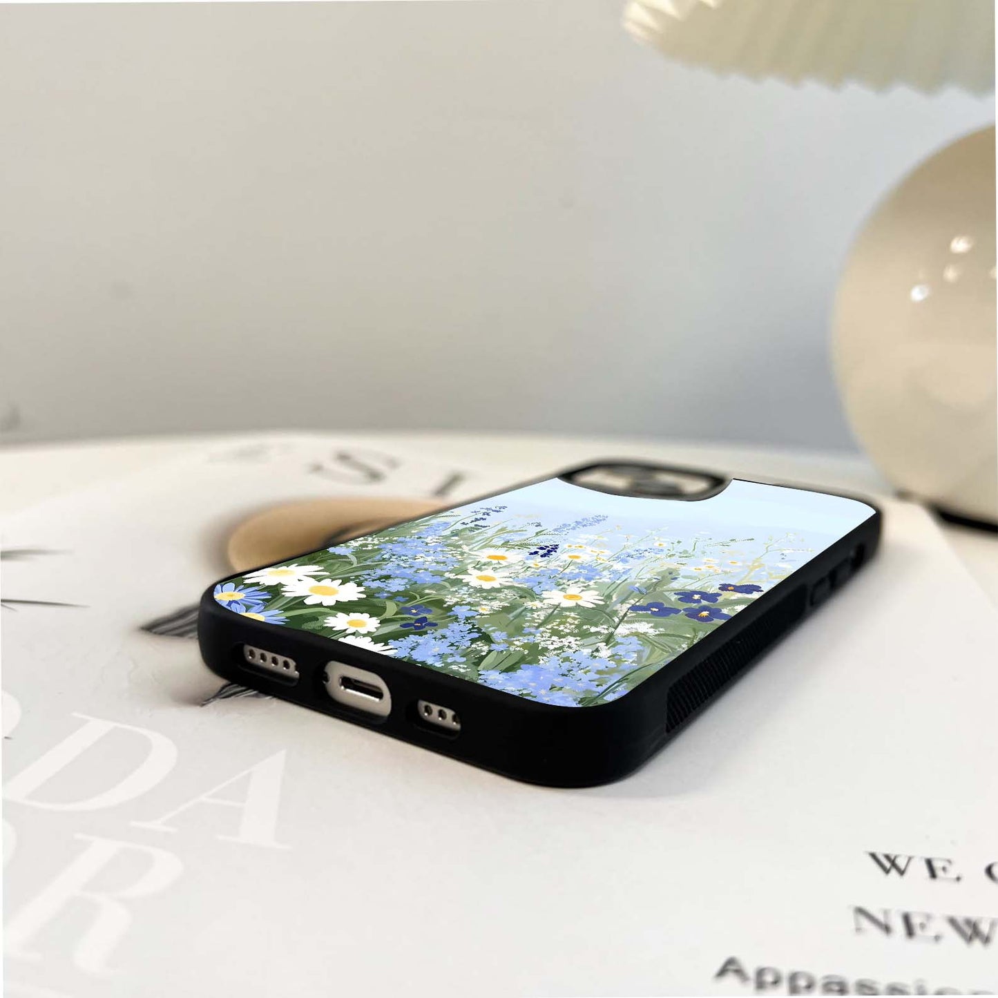 Misty Petal Flow Glass Case