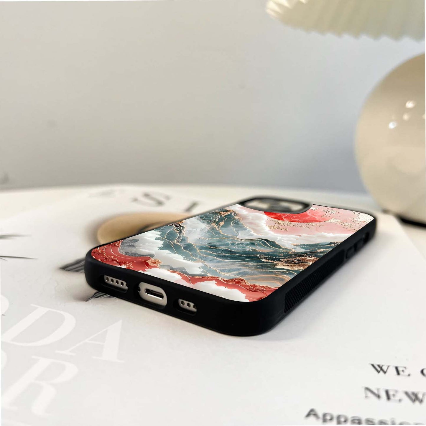 Waving Greenery Scenery Glass Case