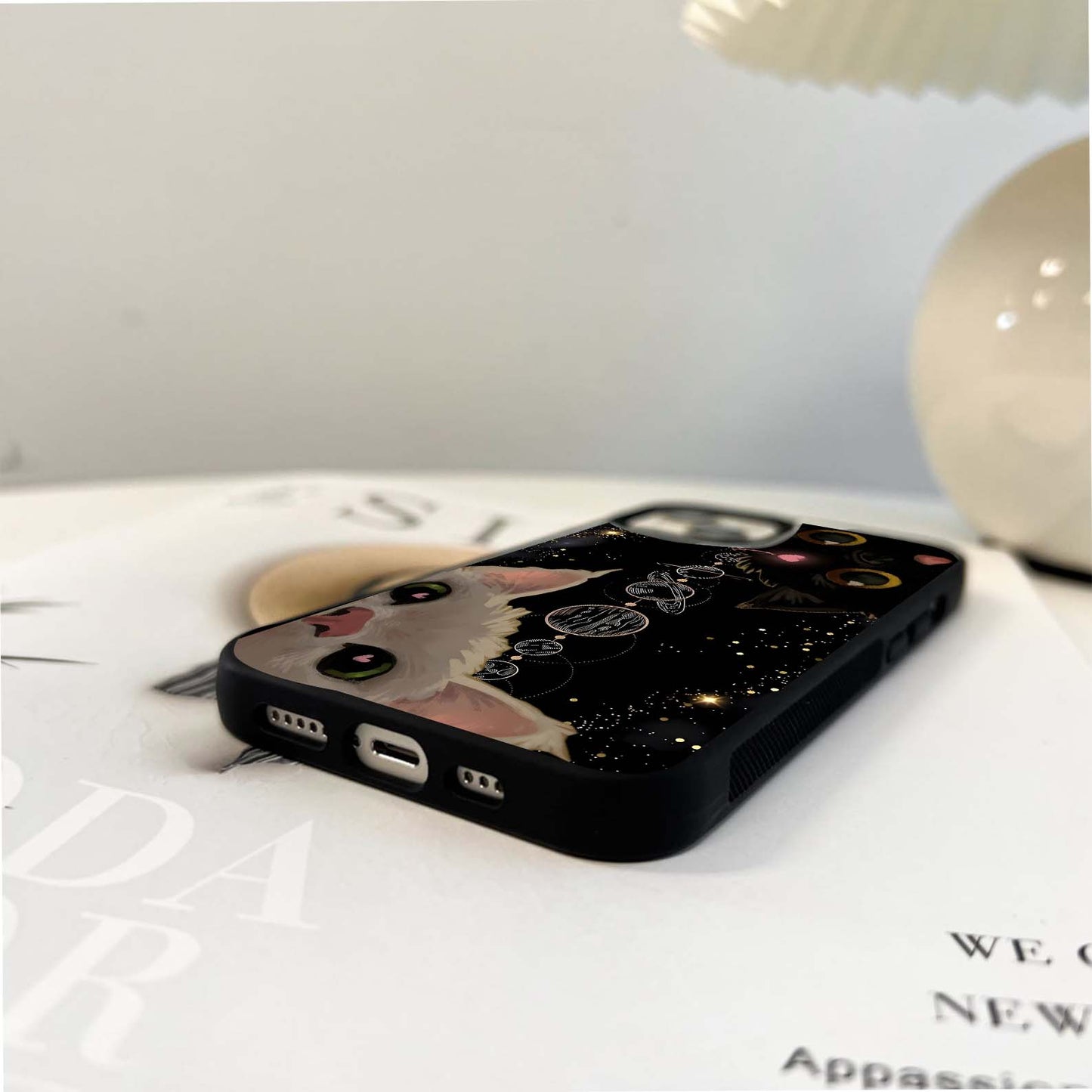 Galactic Cat Glass Case