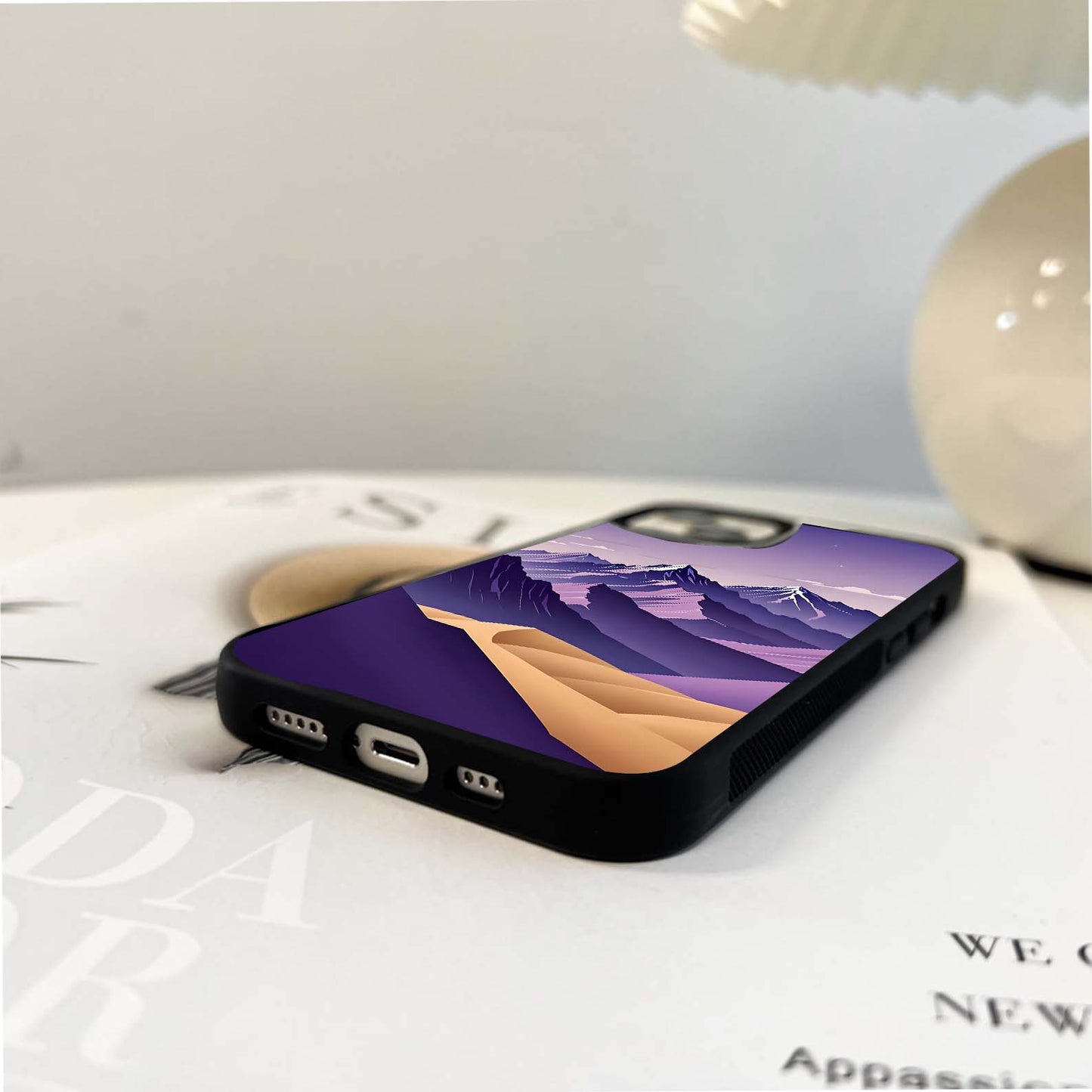 Geomatric Purple Glass Case