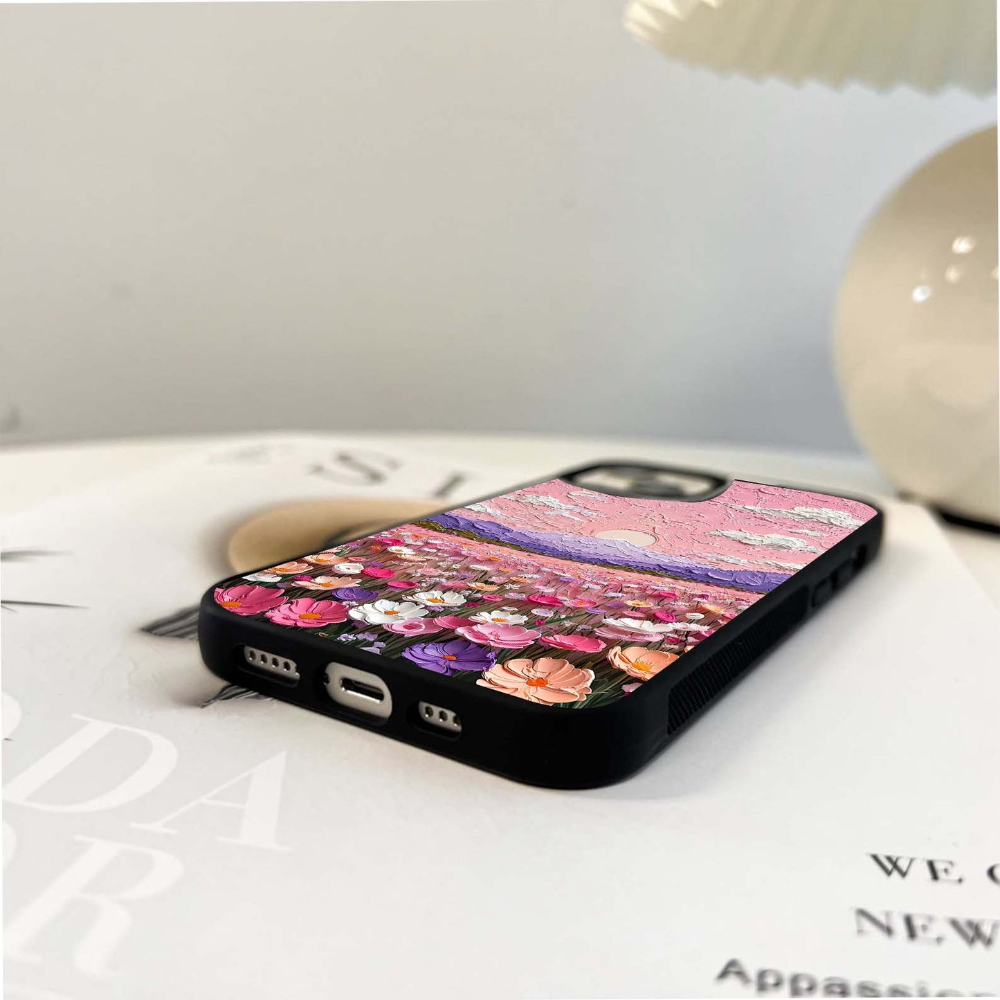 Pink Pastel Groovy Art Glass Case