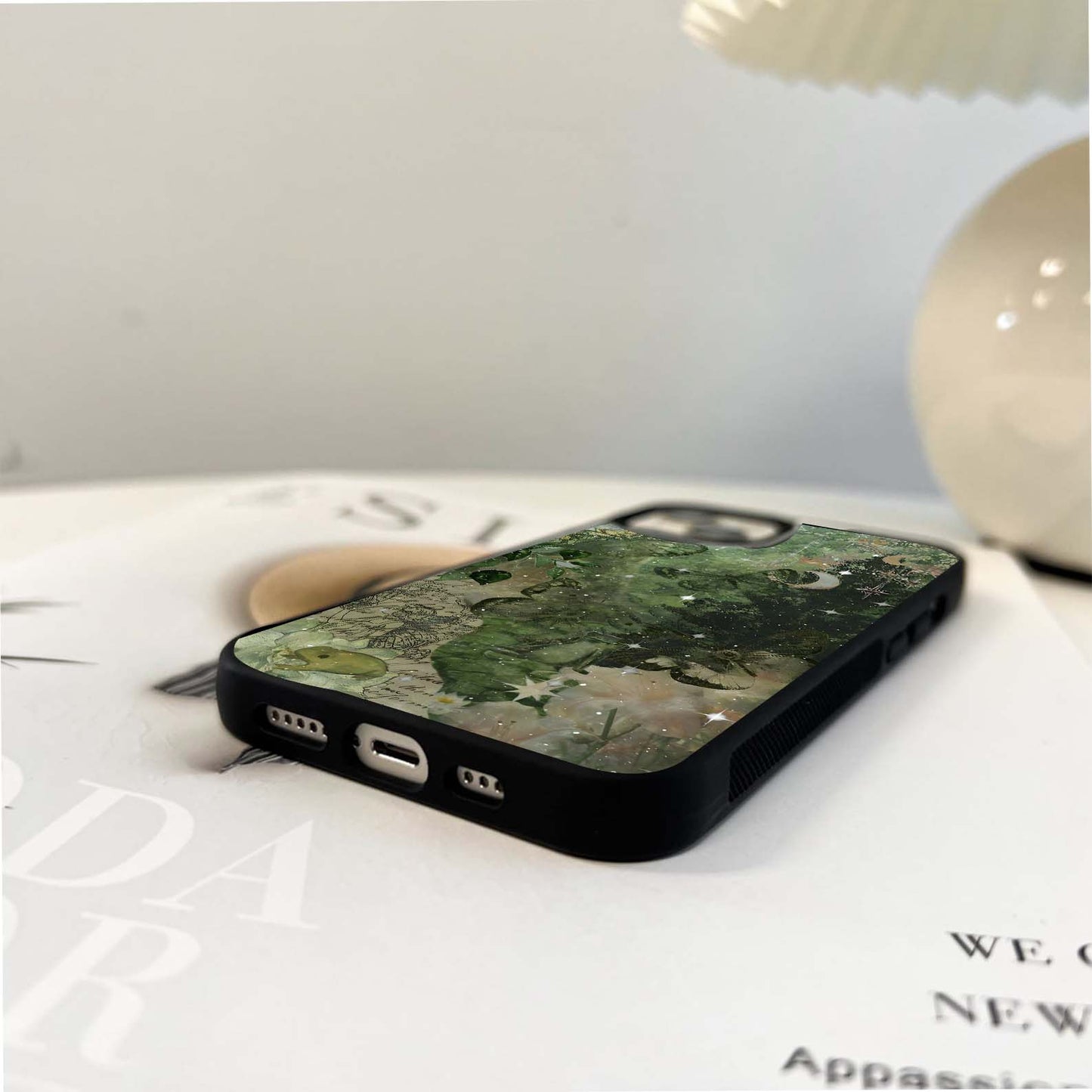 Aesthetic Green Mirage Glass Case