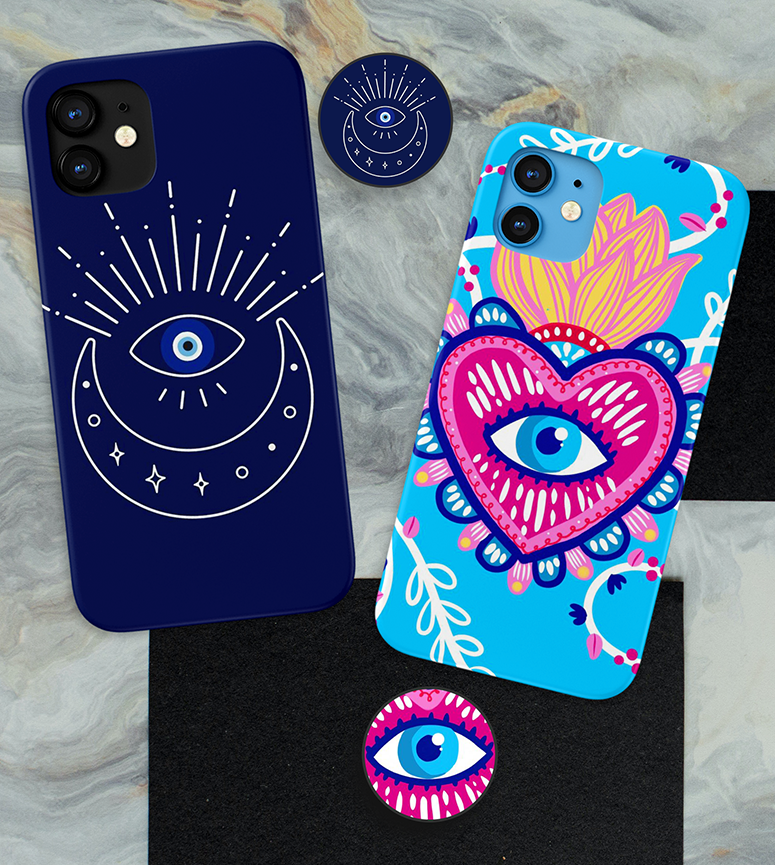 কাস্টমাইজড হোল্ডার সহ ফ্লোরাল ফ্যামিল স্লিম কেস কভার