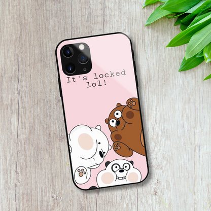 Bear/Panda Cute Glass Case