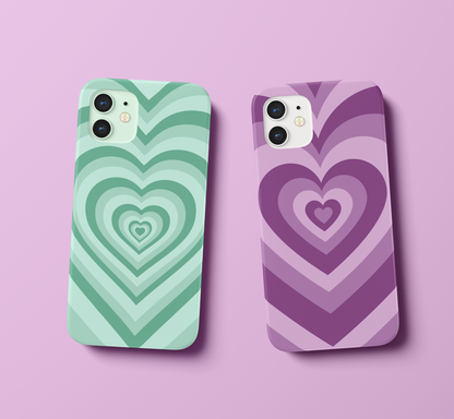 Infinity Heart Pattern in 4 Different Colors Slim Case Cover  With Same Design Holder