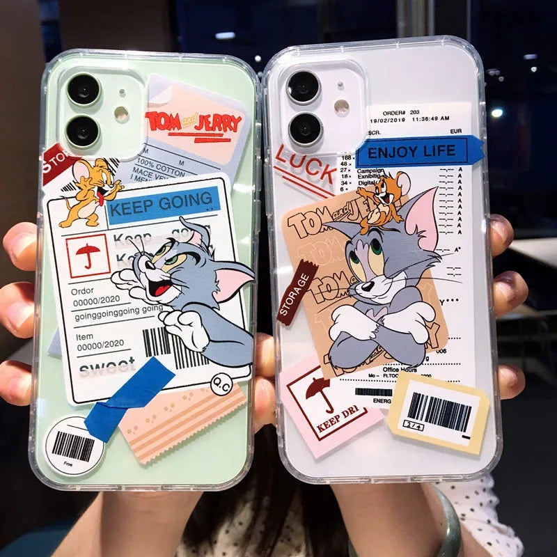 Tom Jerry Clear Silicon Case Cover – Phone Villa