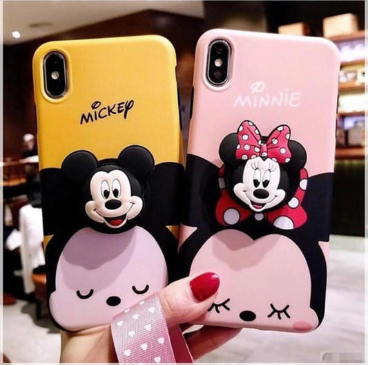 Mickey And Minnie Slim Case Cover With Holder