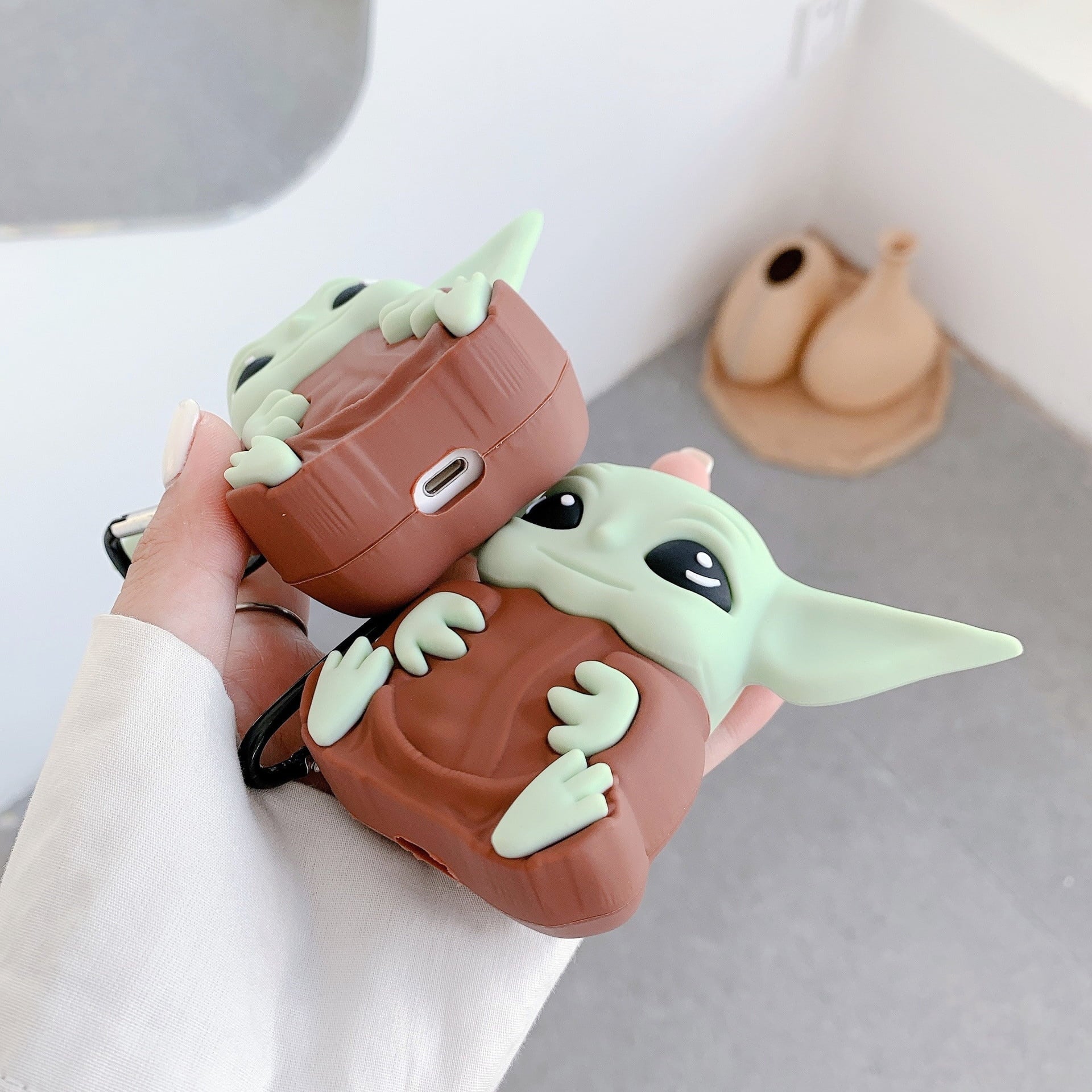 BABY YODA SILICONE AIRPODS CASE COVER FOR 1/2, AND AIRPODS PRO