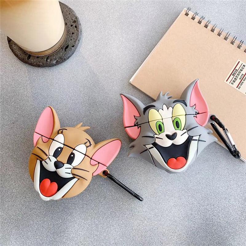 TOM & JERRY SILICONE AIRPODS CASE COVER FOR 1/2, 3 AND AIRPODS PRO