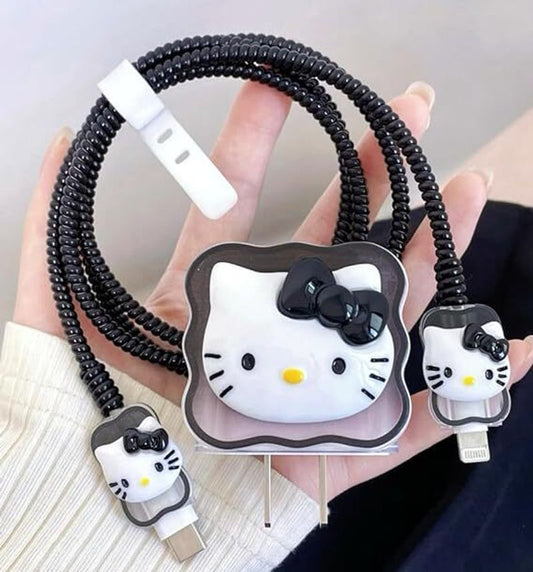 Kuromi Black Charger Silicon Apple IPhone Charger Case | Lightning Charger/Cable Protector Cover for iPhone Charger