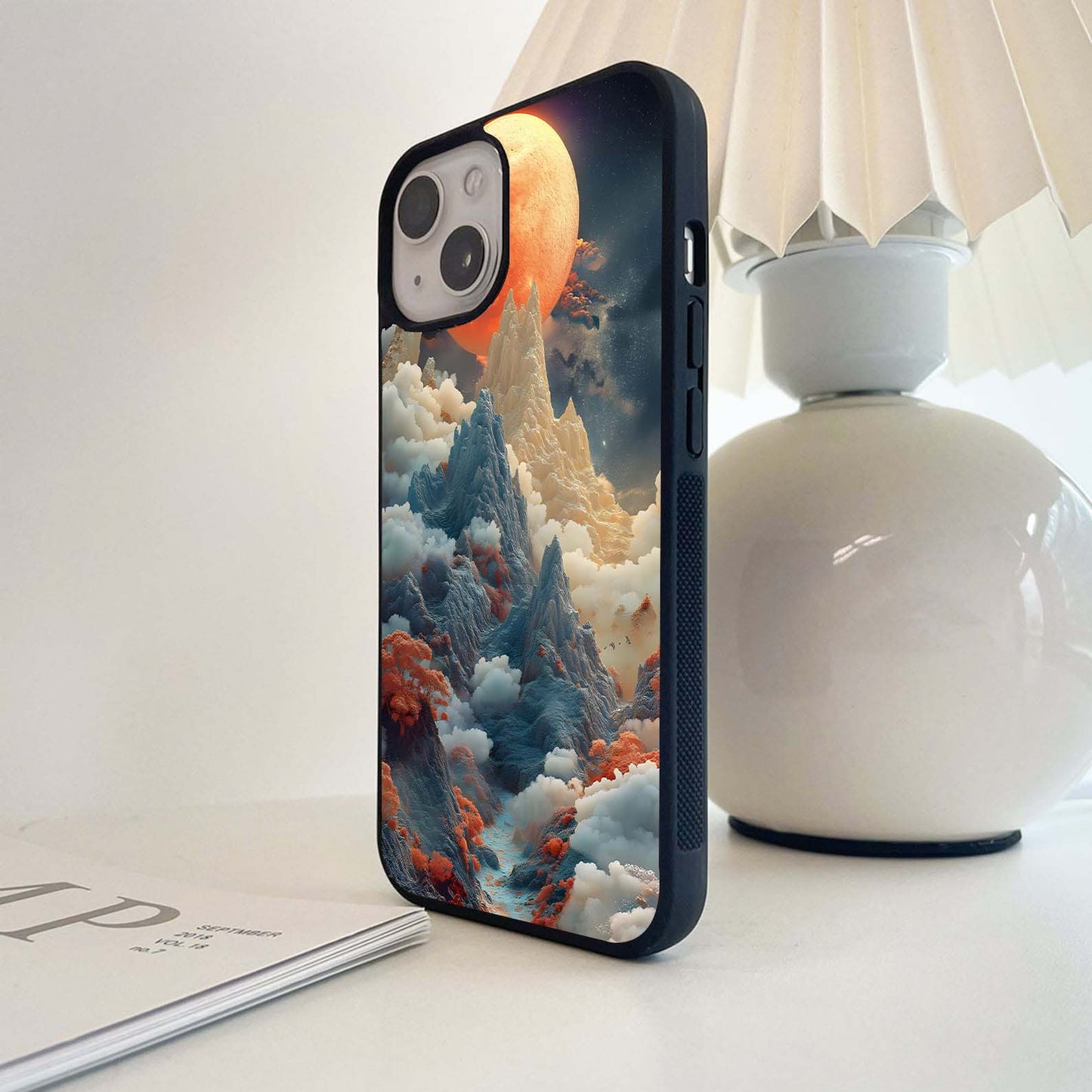 Lunar Cloud Peaks Glass Case