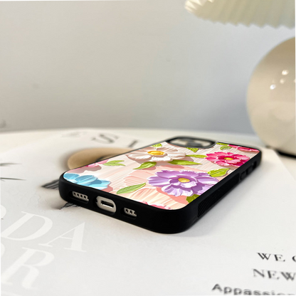 Layered Bloom Fantasy Glass Case