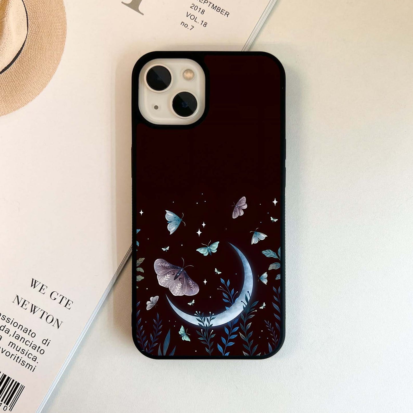 Lunar Garden With Butterflies Glass Case