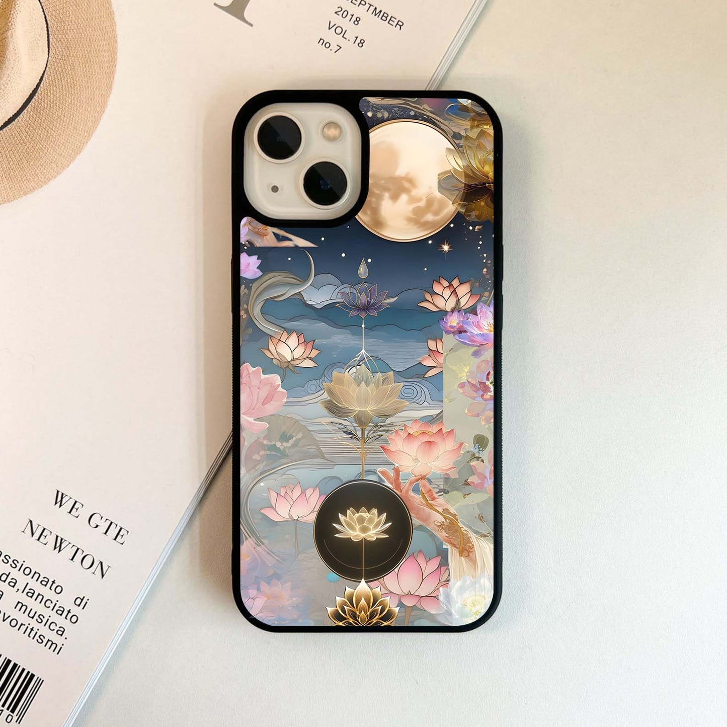 Lunar Lotus Dream Glass Case