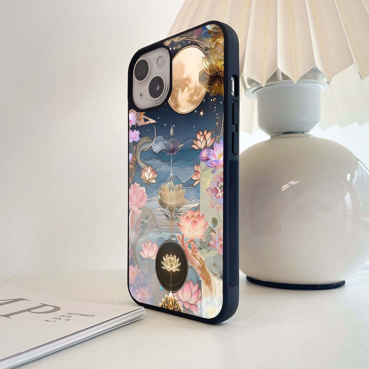 Lunar Lotus Dream Glass Case