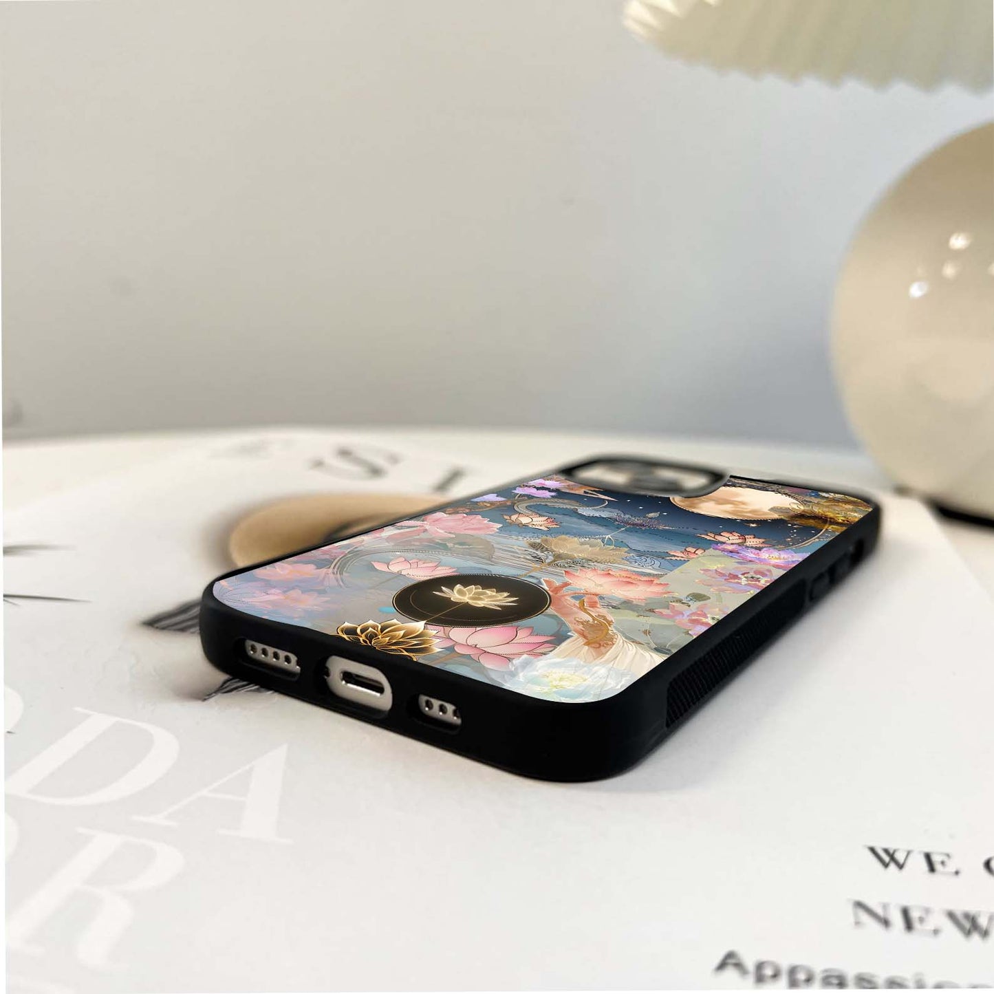 Lunar Lotus Dream Glass Case