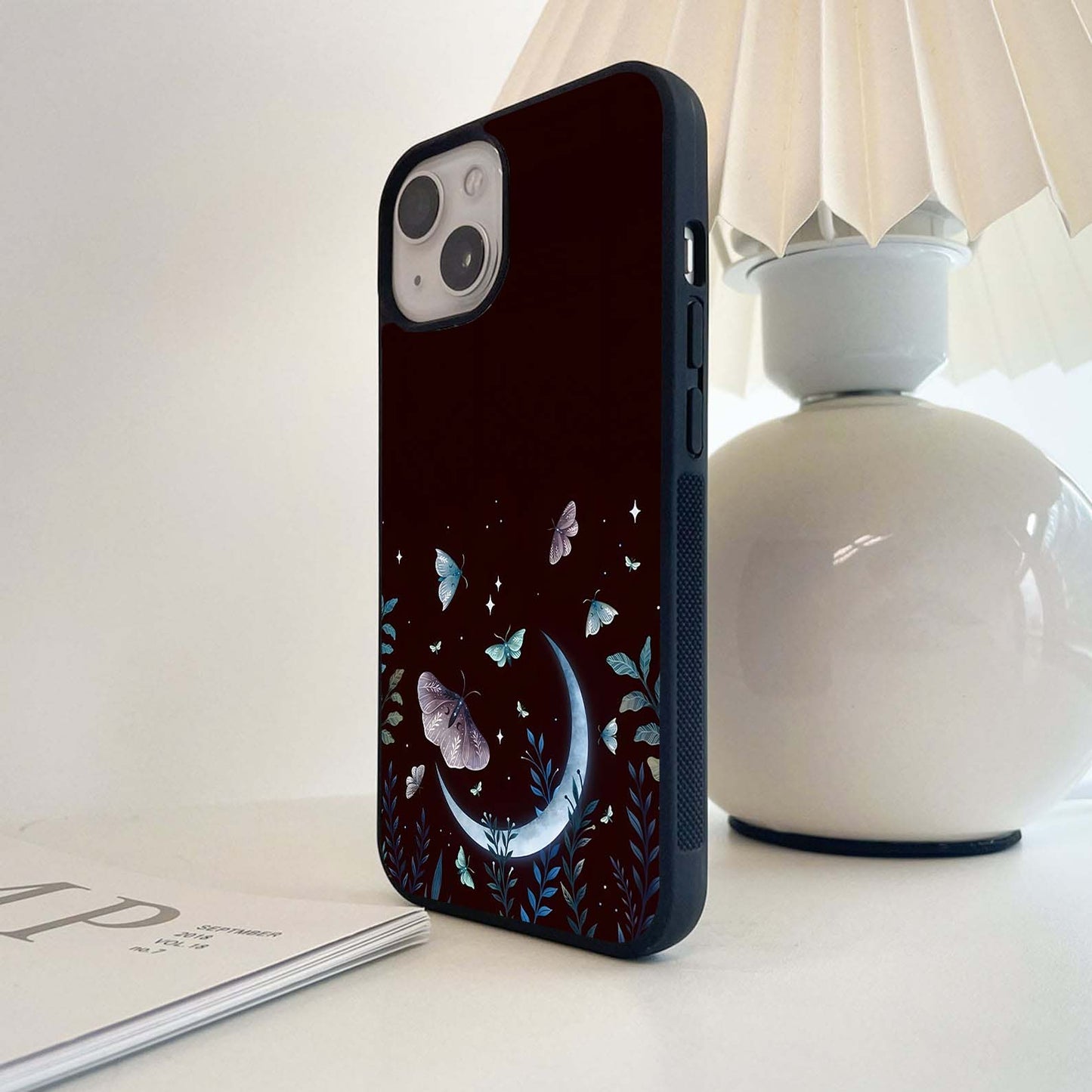 Lunar Garden With Butterflies Glass Case