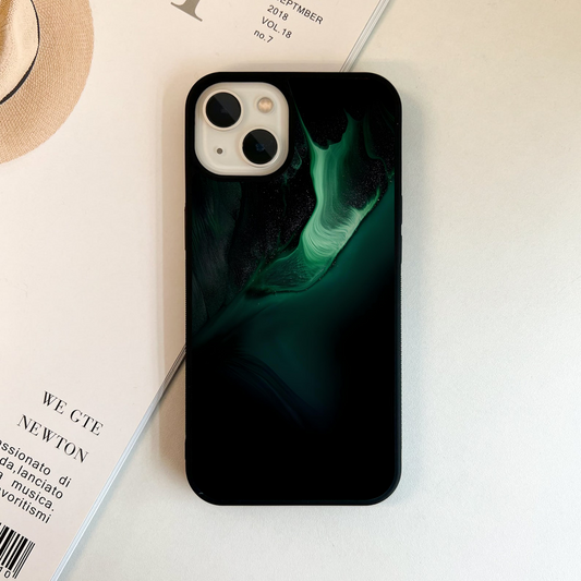Midnight Emerald Flow Glass Case