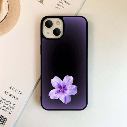Midnight Violet Bloom  Glass Case