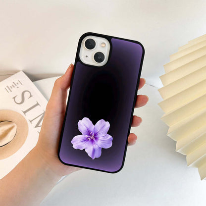 Midnight Violet Bloom  Glass Case