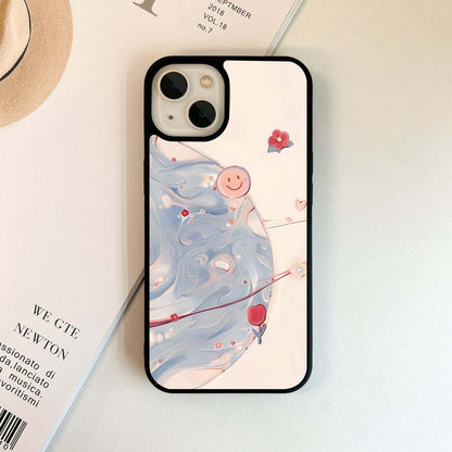 Smiling Planet Blossoms Glass Case