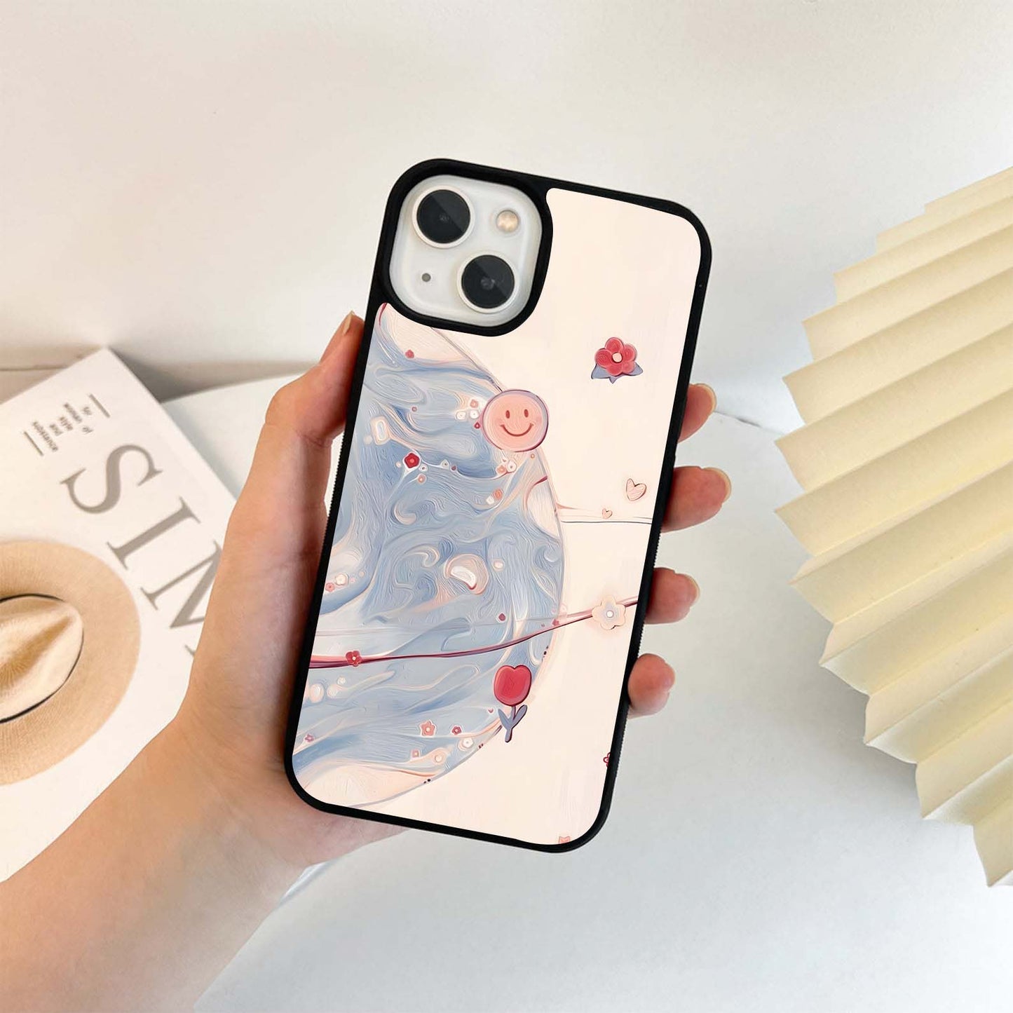 Smiling Planet Blossoms Glass Case