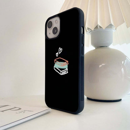 Minimalist Book Lover Sketch Glass Case