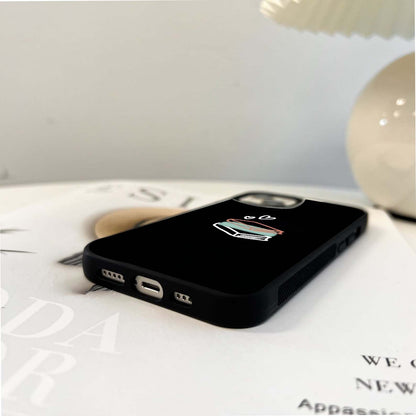 Minimalist Book Lover Sketch Glass Case