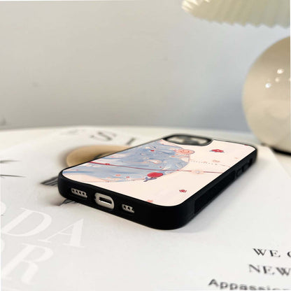 Smiling Planet Blossoms Glass Case