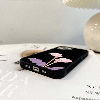 Minimalist Calla Blooms Glass Case