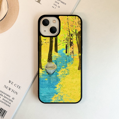 Golden Drift Flow Glass Case