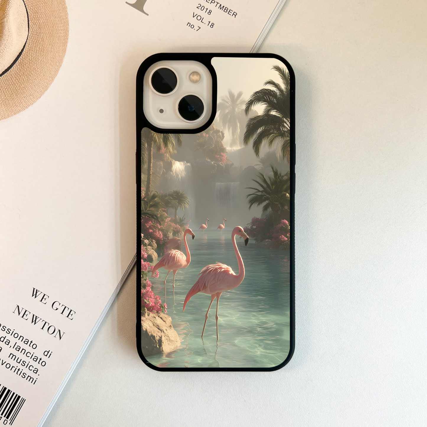 Flamingo Dream Scape Glass Case