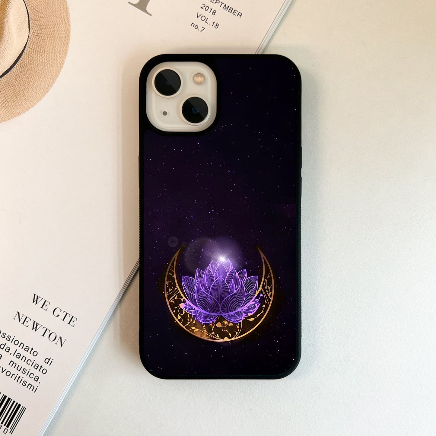 Mystic Lotus Crescent Glass Case
