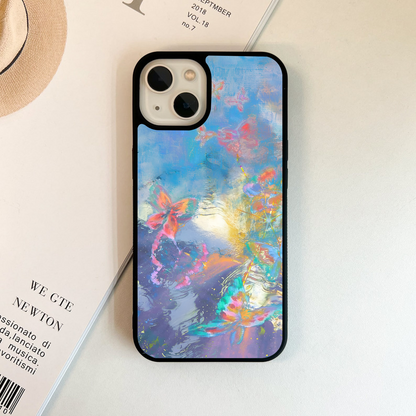 Dreamy Water Butterflies Glass Case