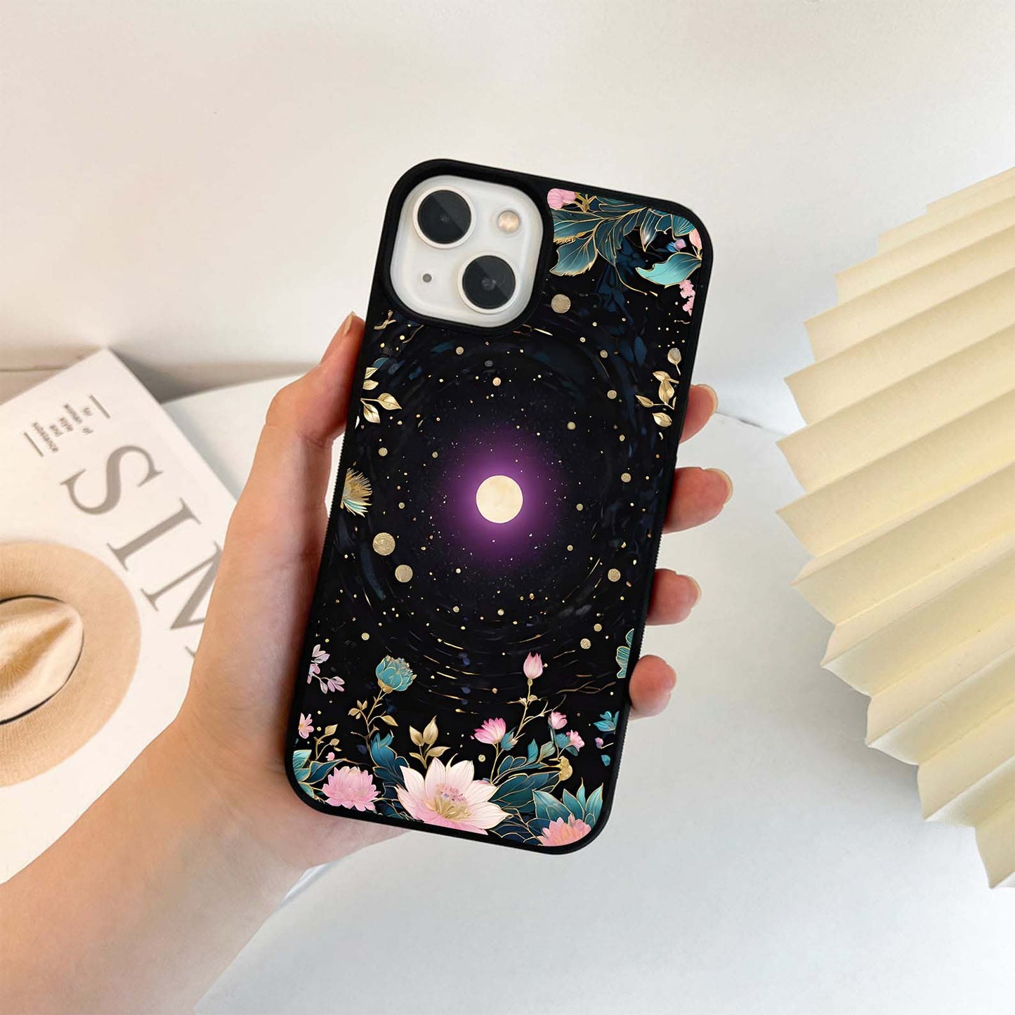 Moonlit Blossom Dreams  Glass Case