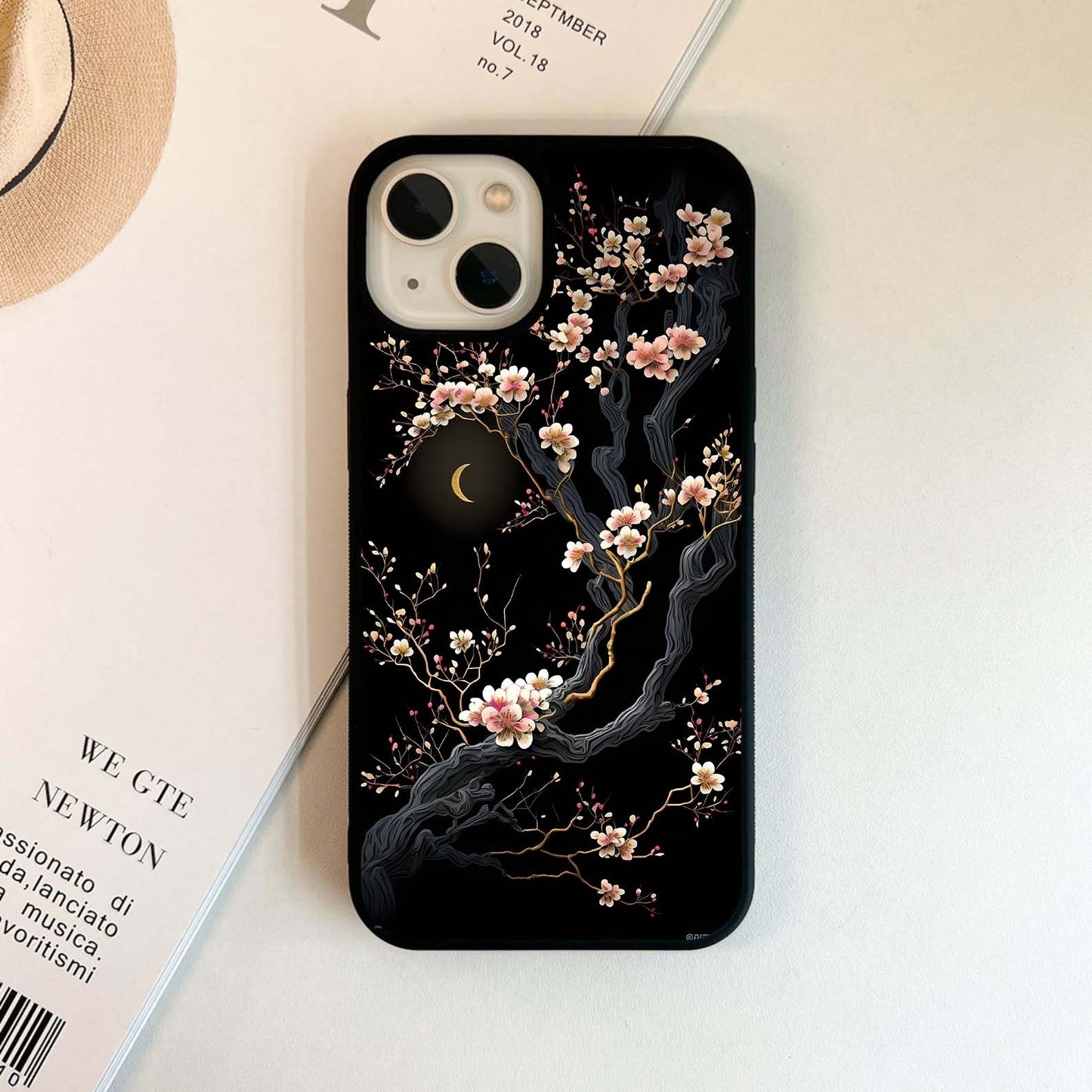 Moonlit Blossom Branches Glass Case