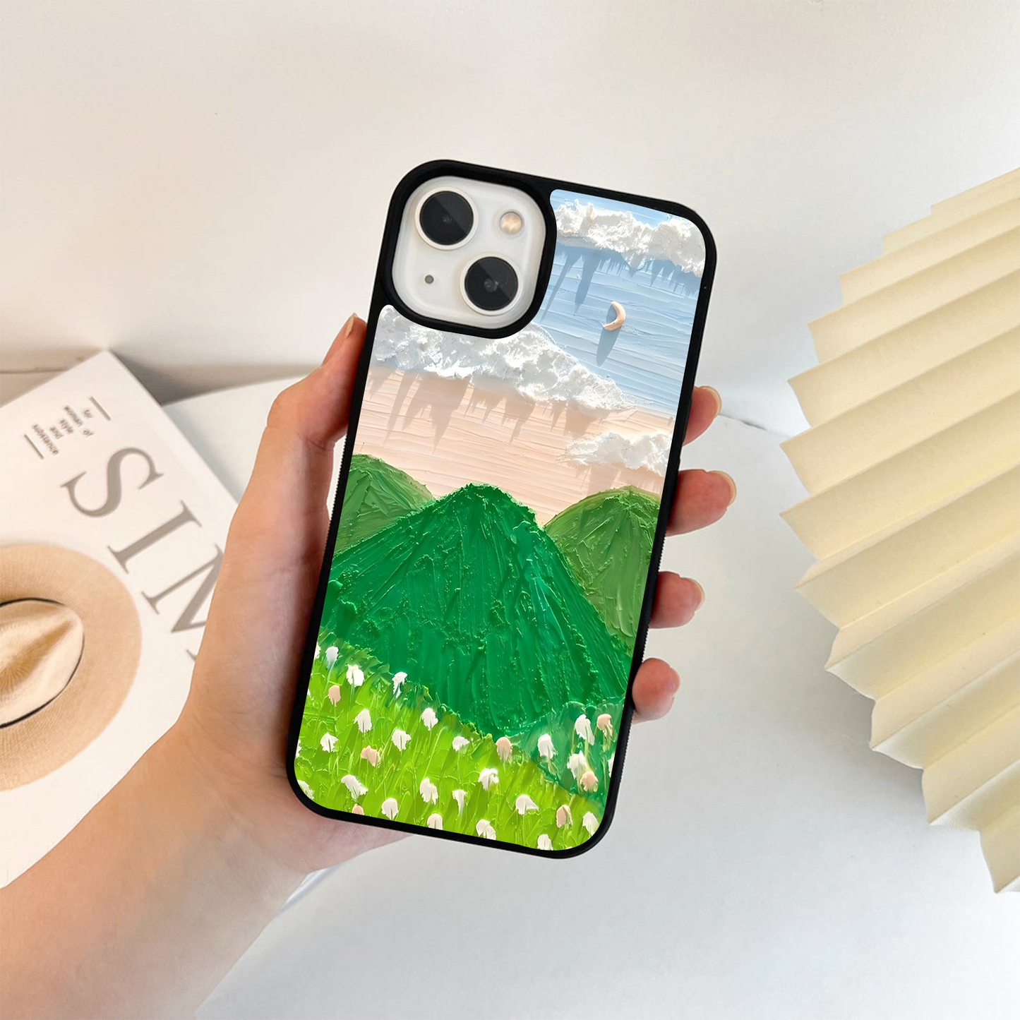 Whispering Meadow Moon Glass Case