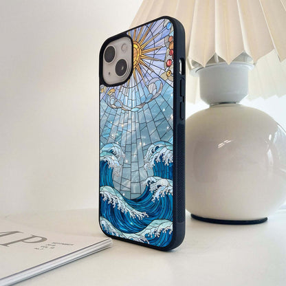 Stained Ocean Sun Glass Case