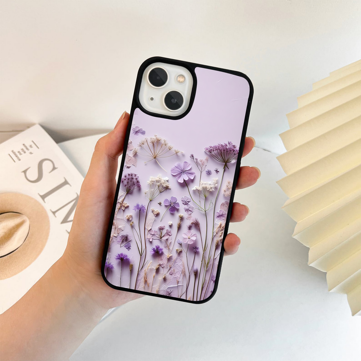 Lavender Blossom Dreams Glass Case