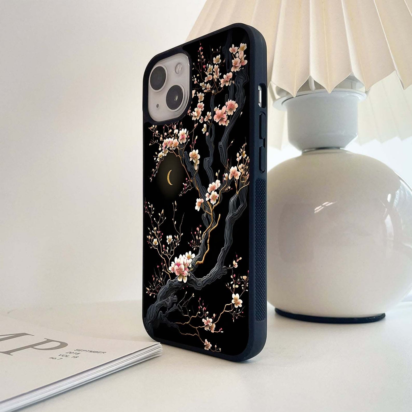 Moonlit Blossom Branches Glass Case