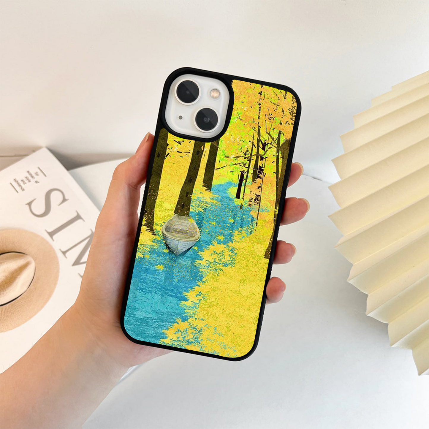 Golden Drift Flow Glass Case