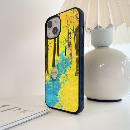 Golden Drift Flow Glass Case