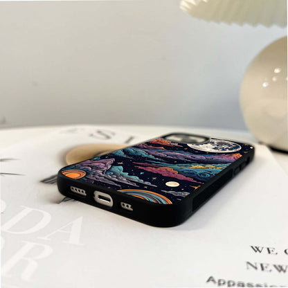 Moonlit Cosmic Peaks Glass Case