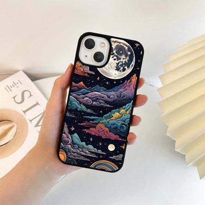 Moonlit Cosmic Peaks Glass Case