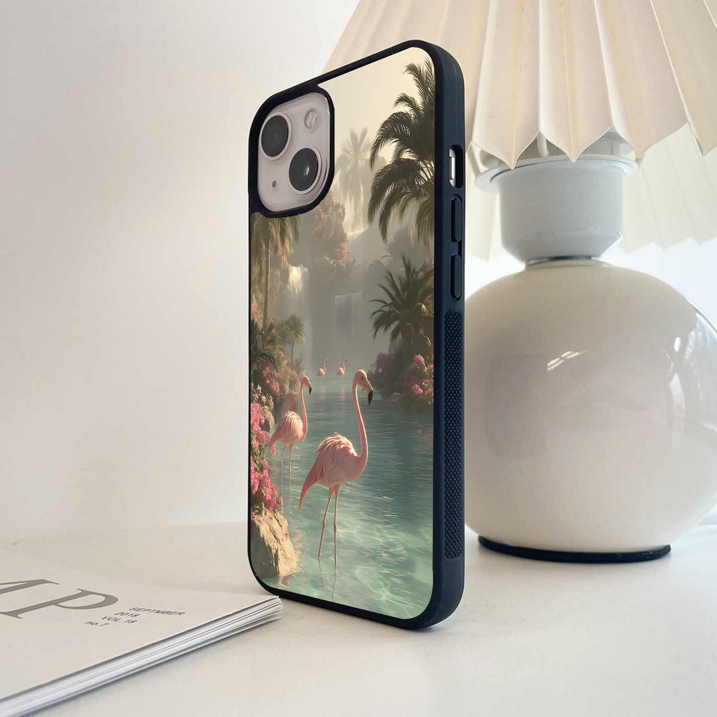 Flamingo Dream Scape Glass Case