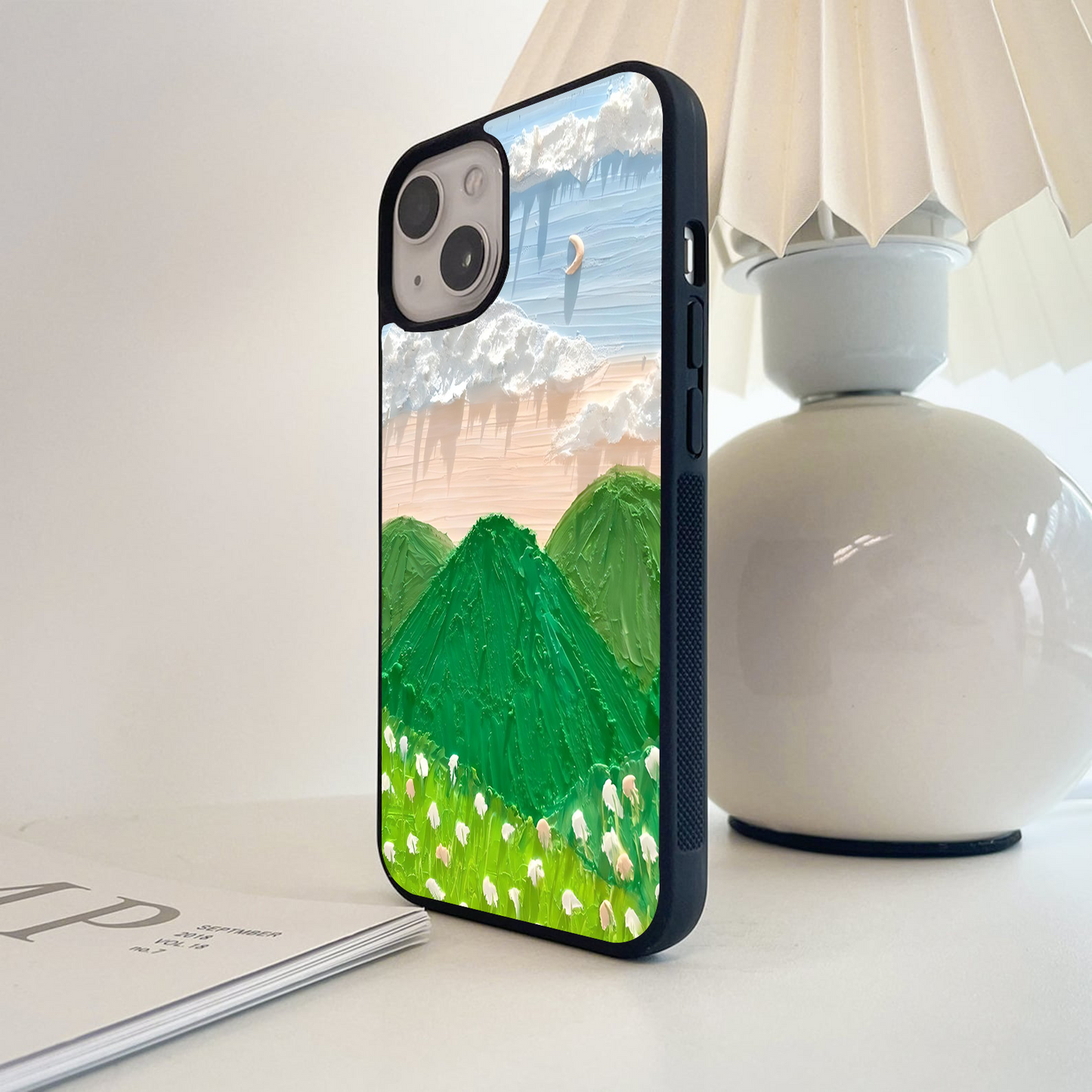 Whispering Meadow Moon Glass Case